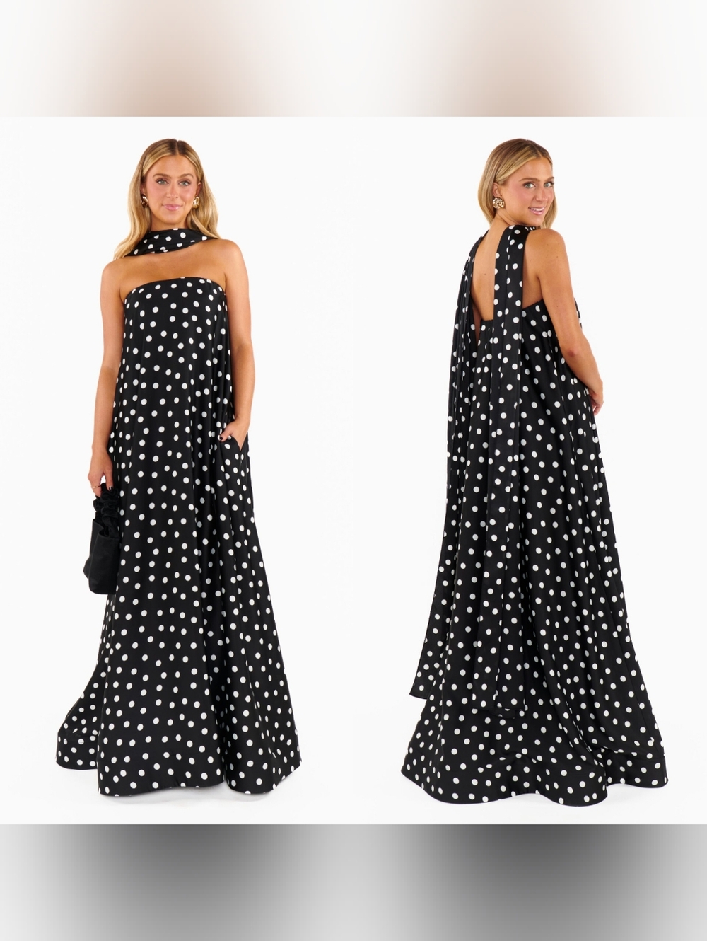 Show Me Your MuMu Tinsley Tube Polka Dot Dress M Wedding Party Formal Feminine